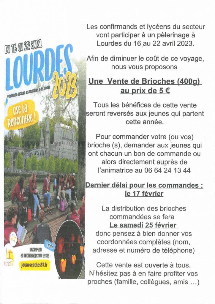 Confirmands à Lourdes